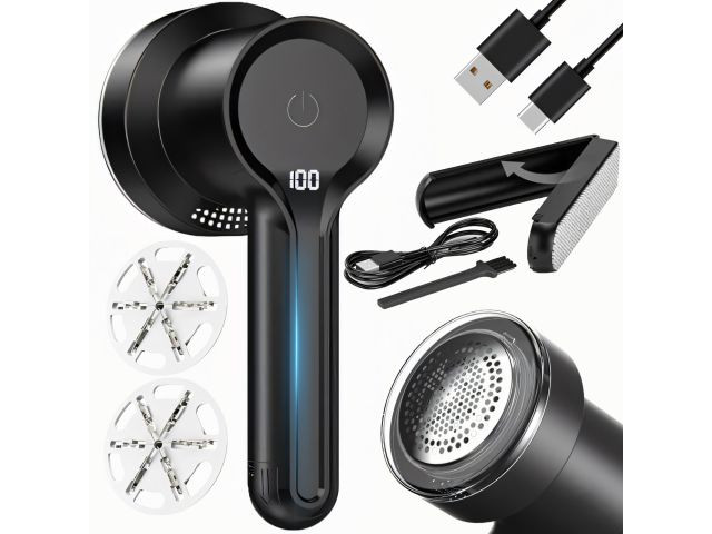 Quitapelusas recargable · 3 velocidades · USB-C