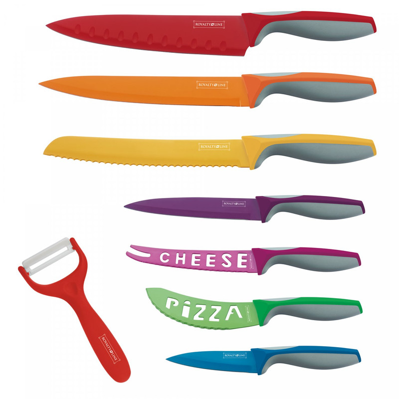 Juego de 7 cuchillos multicolor en caja regalo · Royalty Line