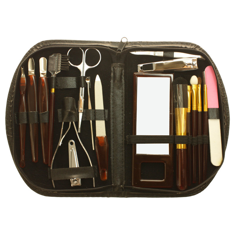 Set de manicura 18 piezas con estuche · Black Edition