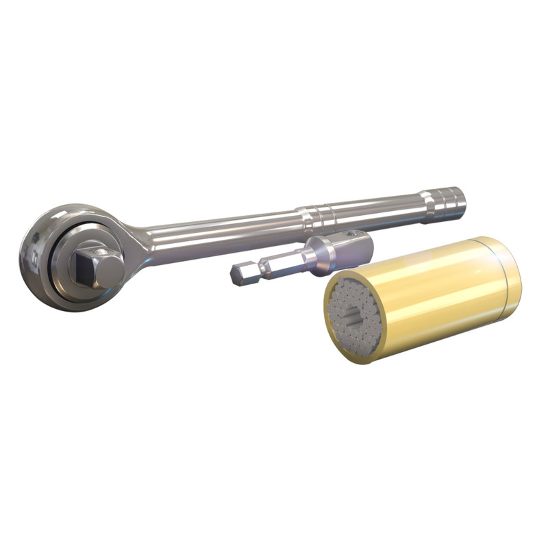 Llave de vaso universal 7-19 mm con adaptador de taladro