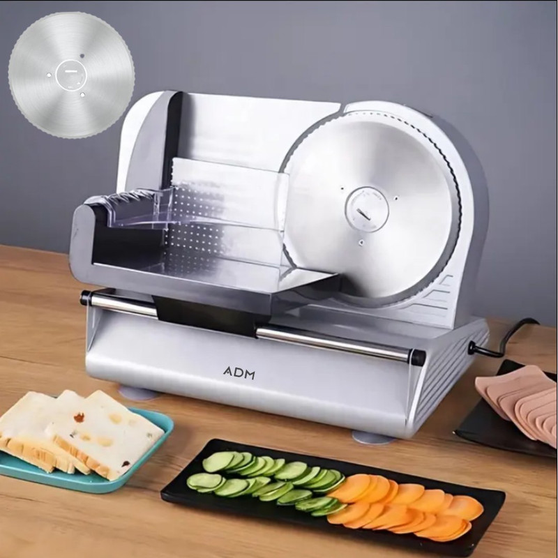 Cortadora eléctrica de alimentos 120 W · cuchilla de 190 mm y corte de 1 a 15 mm