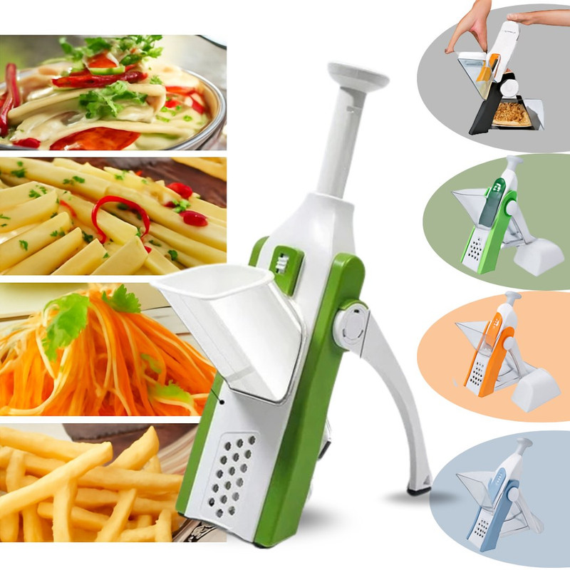 Cortador de verduras multifunción · grosor regulable de 1 a 8 mm