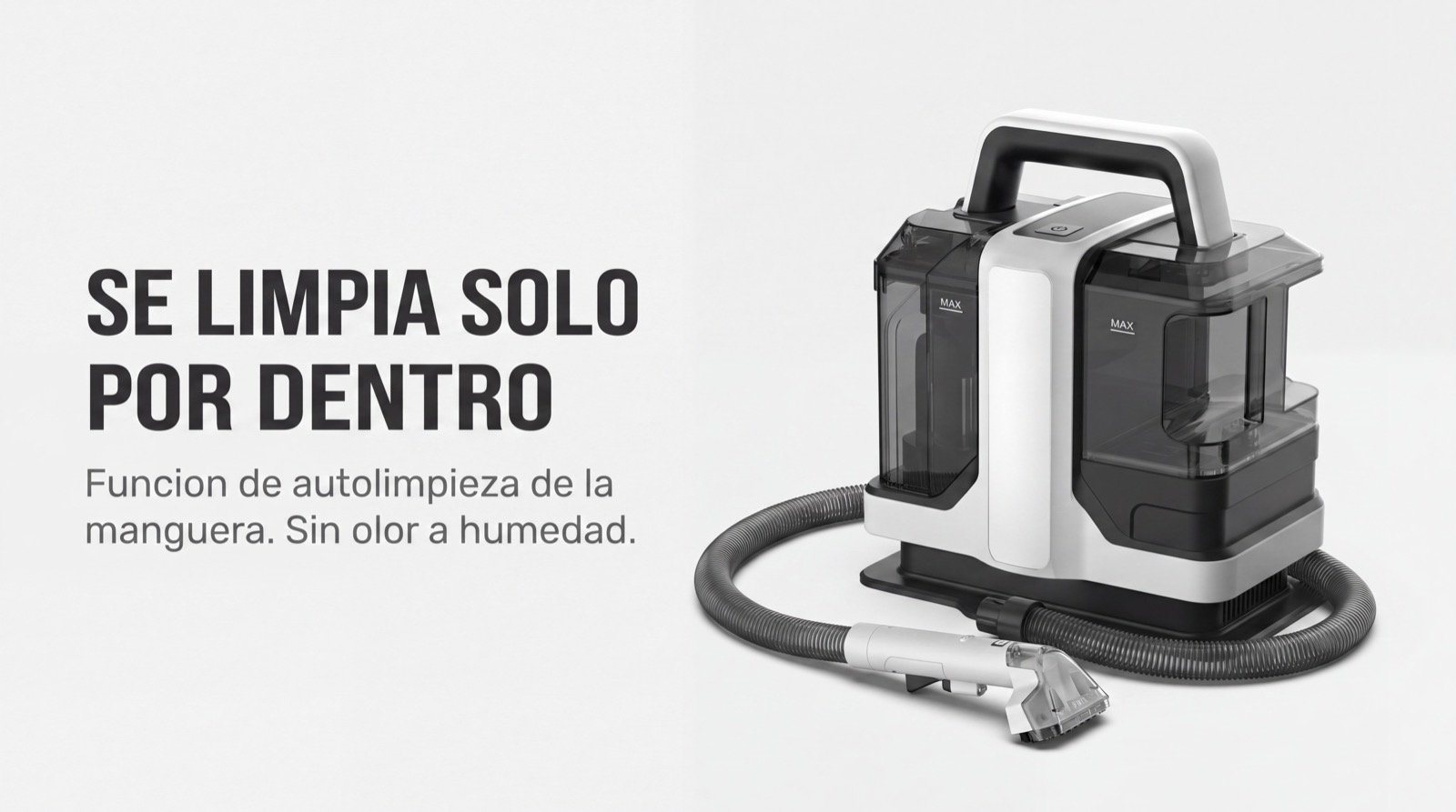 Funcion de autolimpieza de la manguera para evitar el olor a humedad