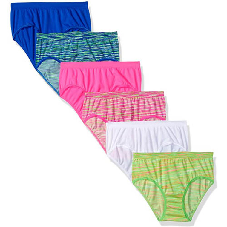 Fruit Of The Loom Pack of 6 Panties - Girls 6/7Yrs