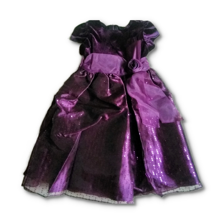 Jayne Copeland Infant Velvet With Organza Dress - 4Years