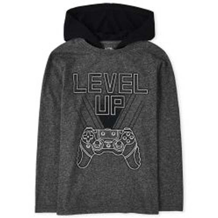 Children's Place Long Sleeves Hooded Level Up Tee.  ( 3 - 4 Years )