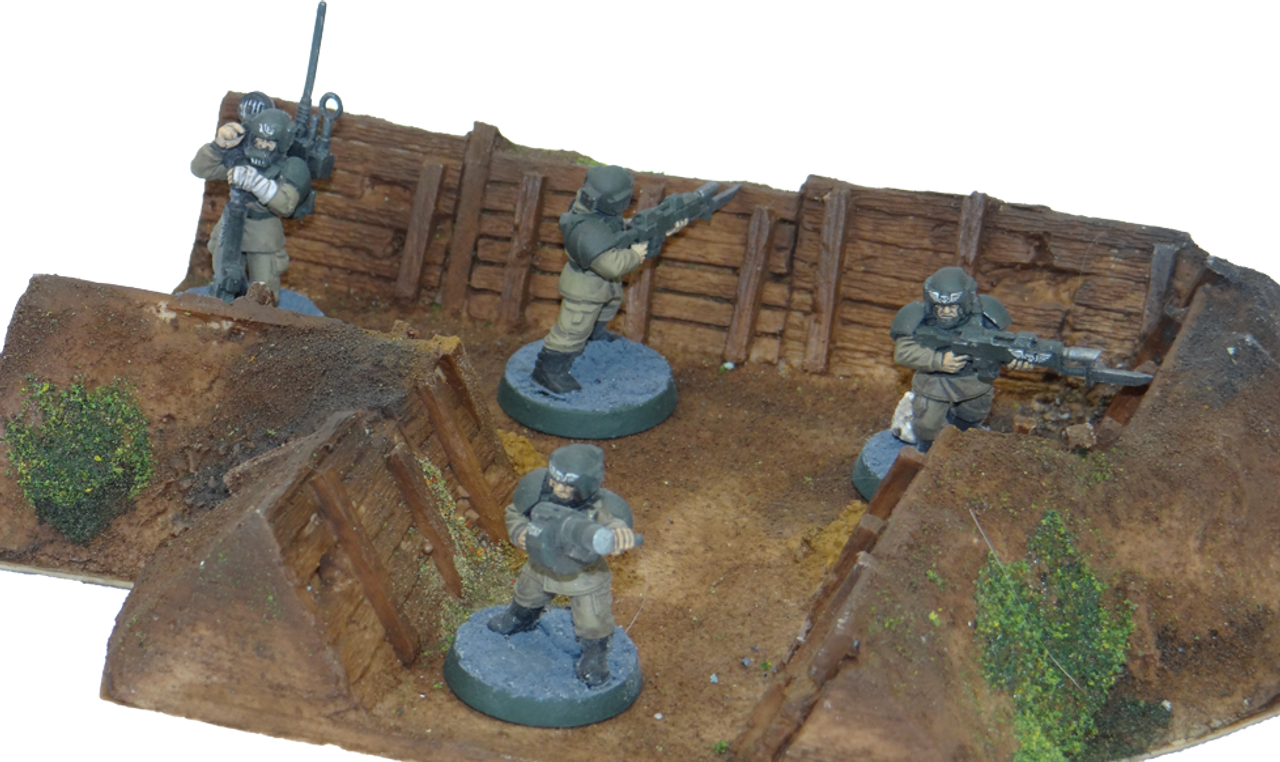 28mm trench with soldiers