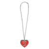 New Jersey Devils Crystal Heart Necklace Large