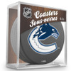 Vancouver Canucks Real Hockey Puck Coasters Set Vancouver Canucks Real Hockey Puck Coasters Set