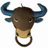 Angry Texas Bull Dog Toy Premium Canvas Tug Rope w/ Squeaker