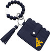 West Virginia Mountaineers Bead Bracelet Wallet with ID/Card Slots & Tassel