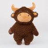 Highland Cow Dog Toy Fiberz Premium Micro-Fiber Nubby Plush w/ Squeaker  