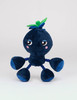 Blueberry Dog Toy Ropez Fruit Premium Plush w/ Squeaker & Pull Through Rope