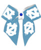 North Carolina Tar Heels Dog Cat Hair Bow w/ Rhinestone Accent Small USA Made