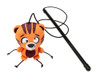 Roarnaldo Tiger Cat Toy Wand Plush Teaser w/ North American Catnip 