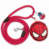 Spider-Man Dog Rope Leash Walking Set w/ Waste Bag Dispenser & Charm