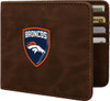 Denver Broncos Brown Bifold Wallet Shield Logo w/ RFID Blocking