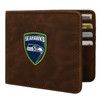 Seattle Seahawks Brown Bifold Wallet Shield Logo w/ RFID Blocking