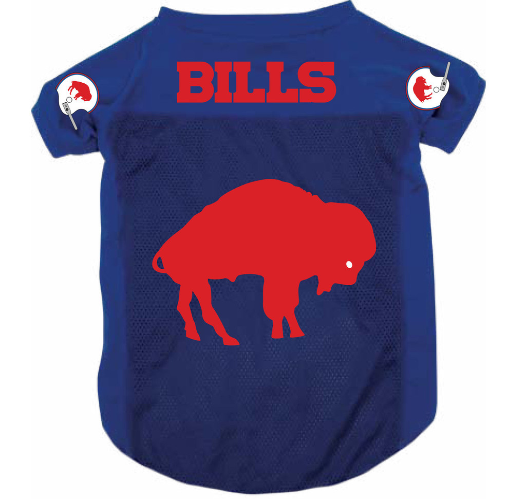 Buffalo Bills Dog Pet Mesh Football Jersey Throwback