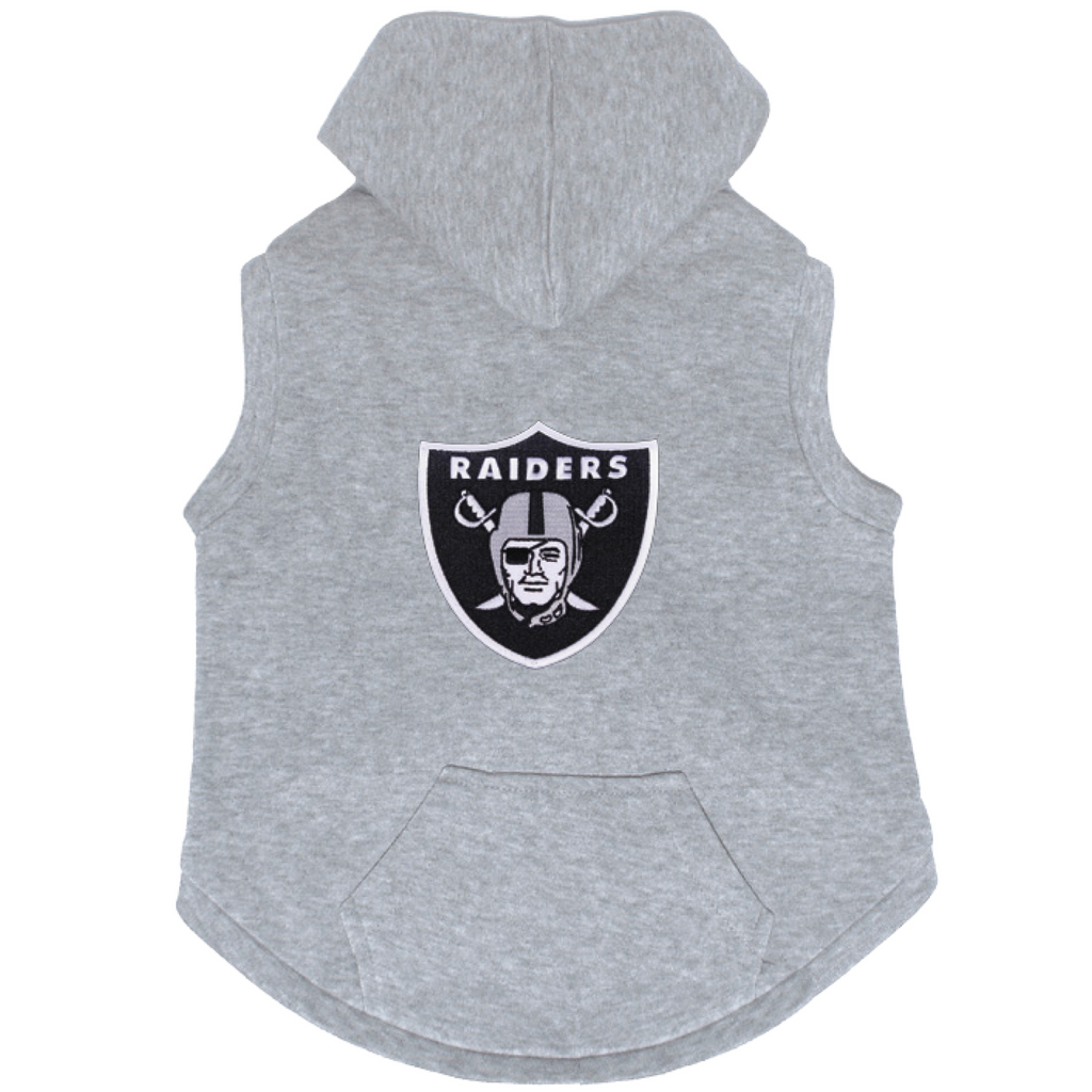 Oakland Raiders Dog Pet Premium Button Up Embroidered Hoodie Sweatshirt