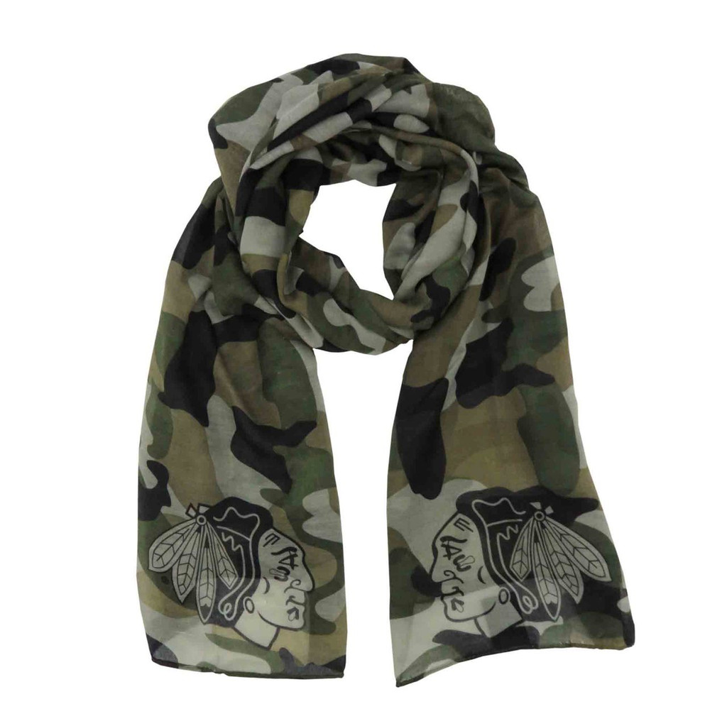 Chicago Blackhawks Sheer Camo Fashion Scarf