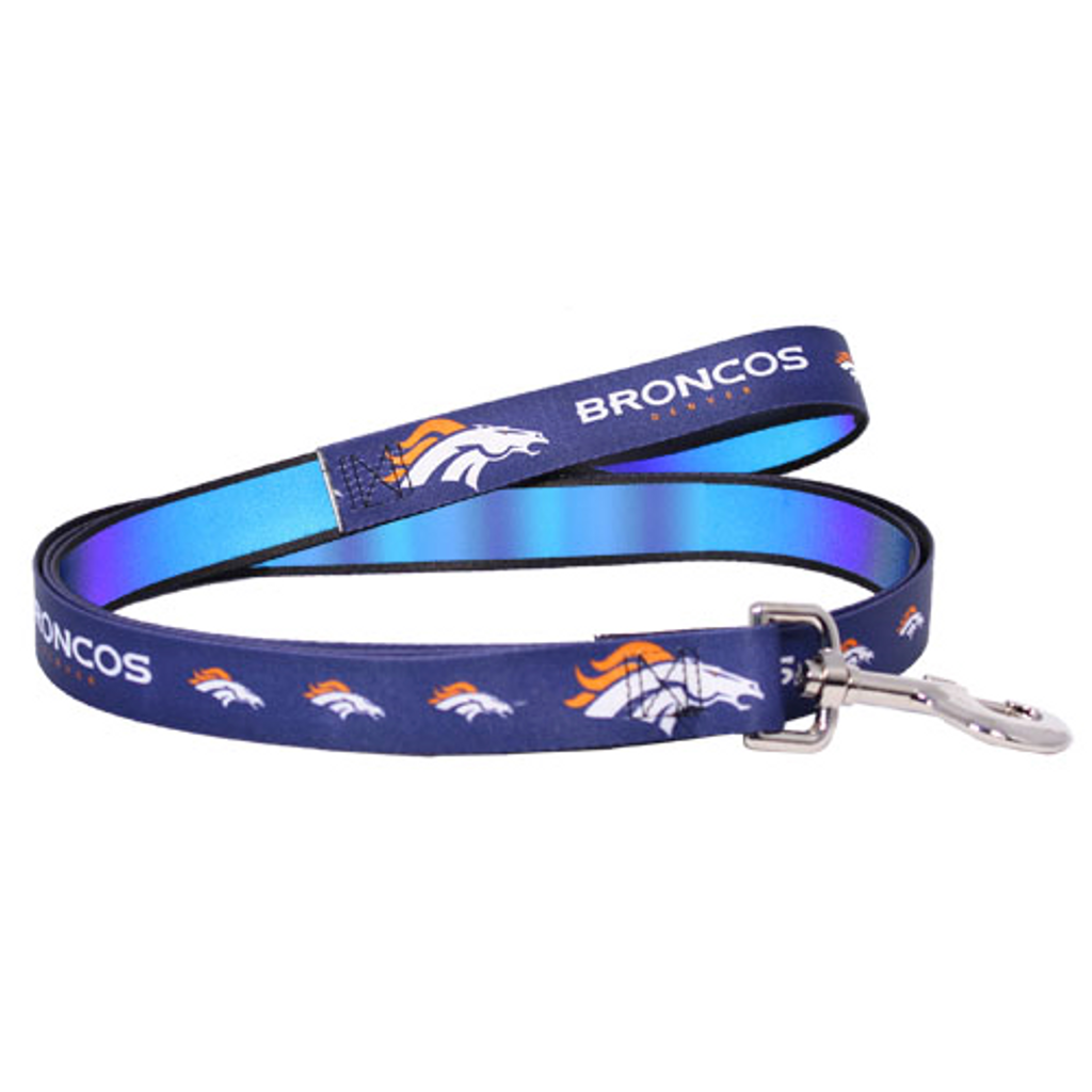 Denver Broncos Dog Pet Reflective Leash 6ft