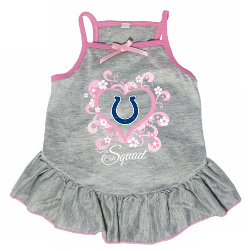 Indianapolis Colts Dog Pet Pink Too Cute Squad Jersey Tee Dress