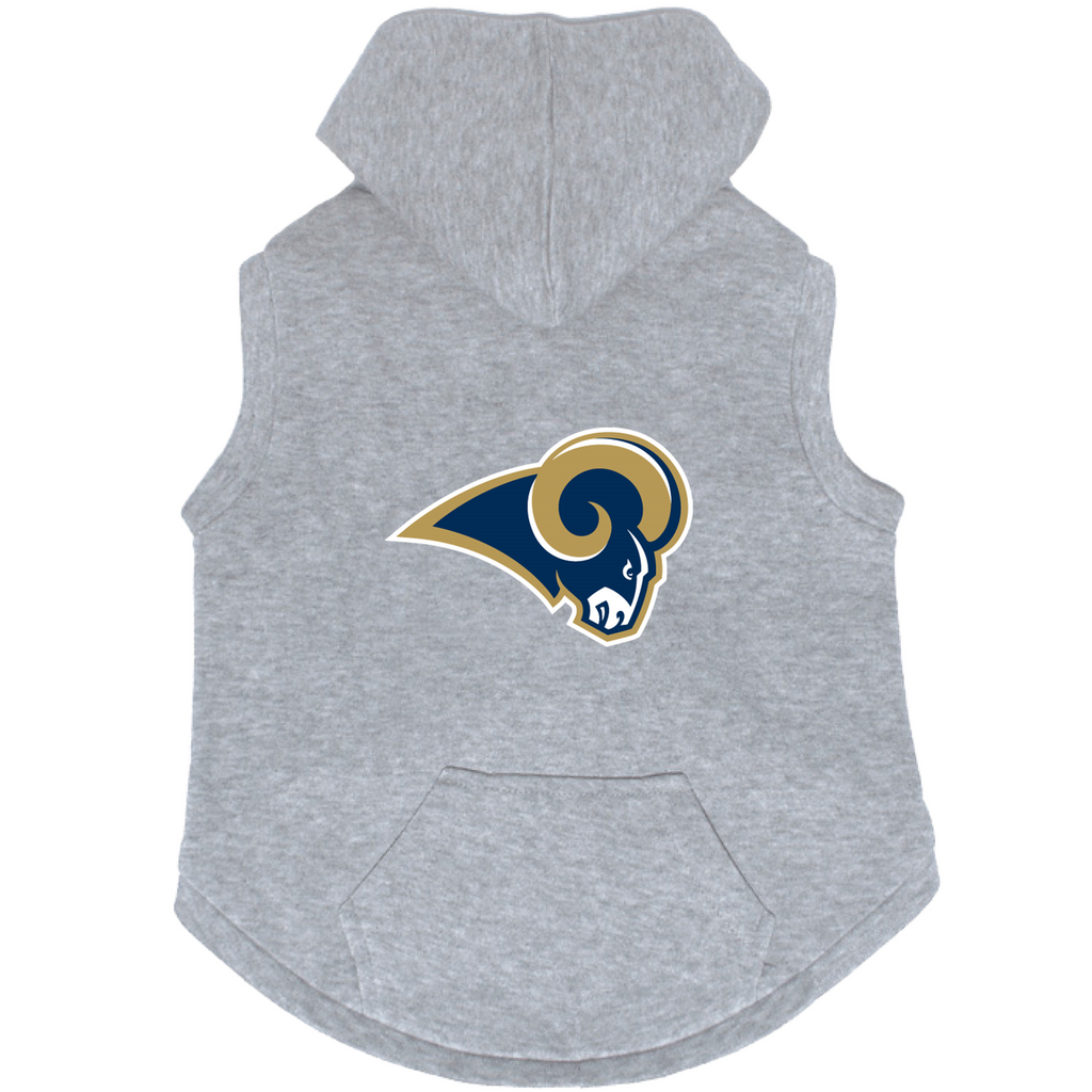Los Angeles Rams Dog Pet Premium Button Up Embroidered Hoodie Sweatshirt