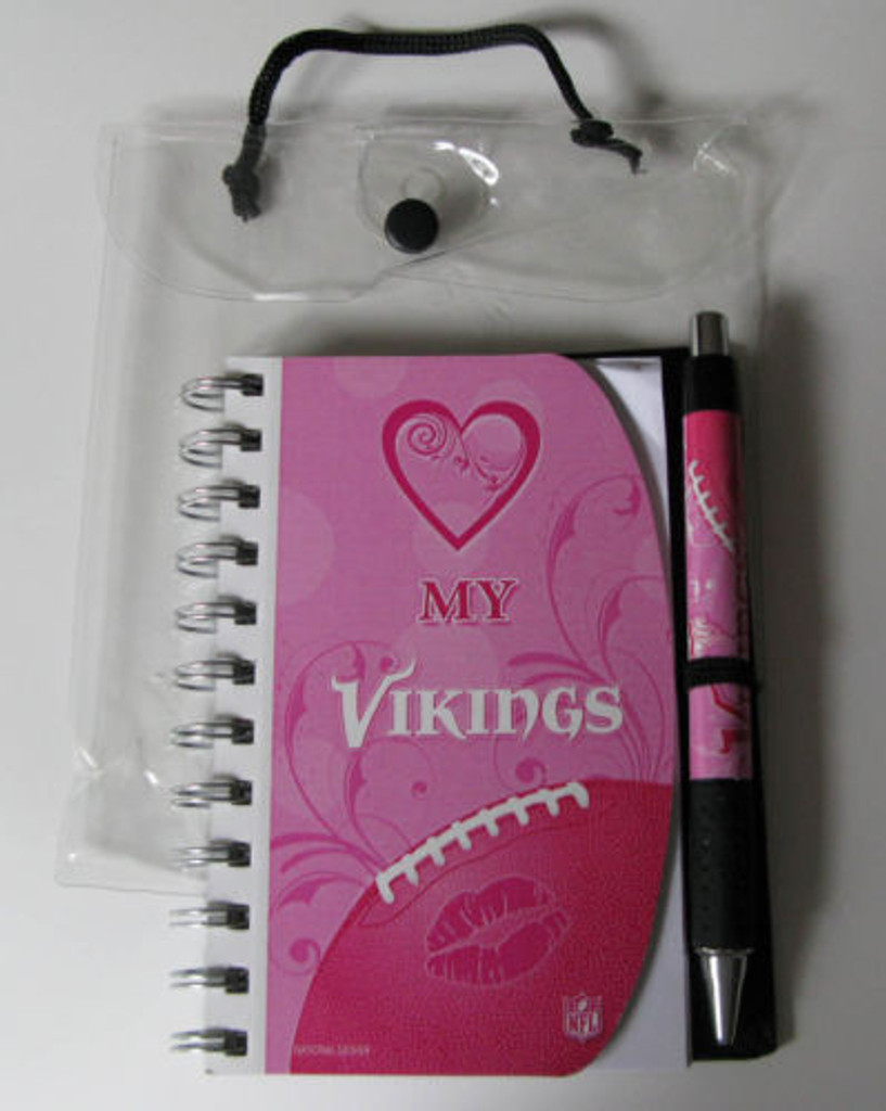 Minnesota Vikings Love Pink Mini Notebook & Pen Set