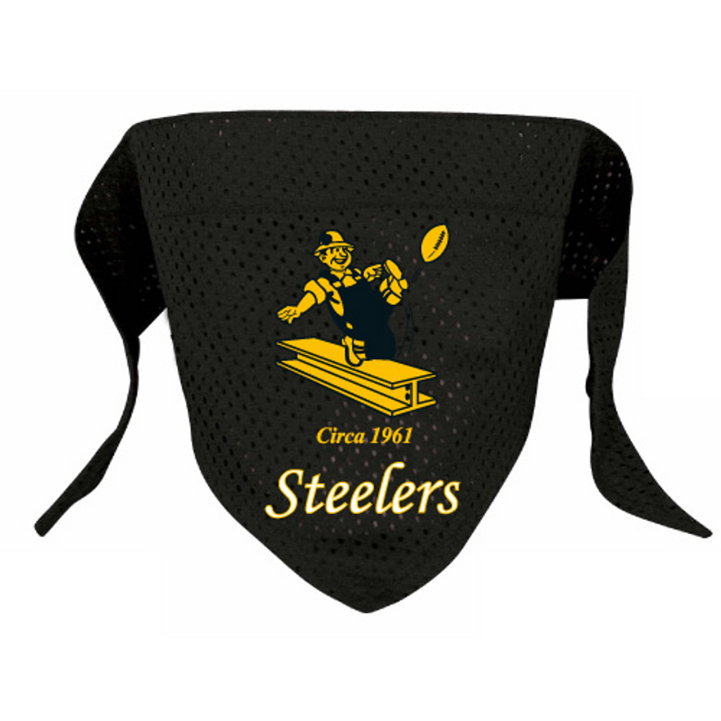 Pittsburgh Steelers Dog Pet Mesh Football Jersey Bandana Throwback