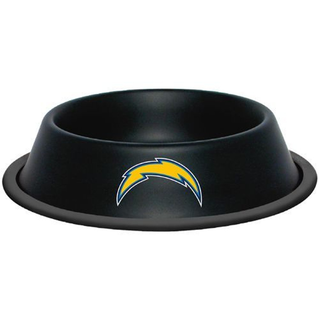 San Diego Chargers Dog Pet Black Stainless Steel Food Water Bowl 32oz