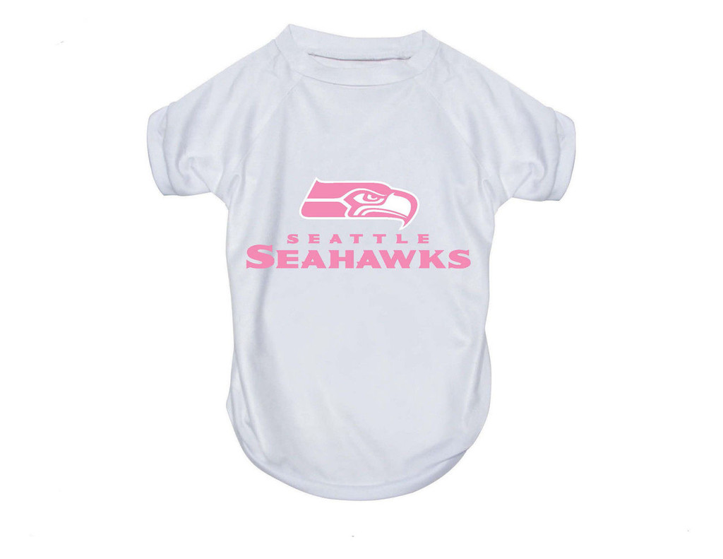 Seattle Seahawks Dog Pet Pink Performance Tee T-Shirt