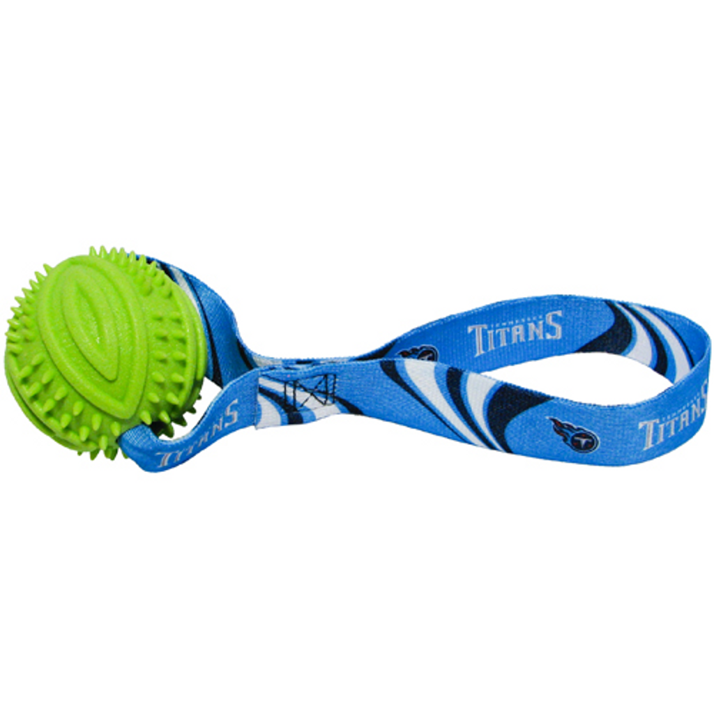 Tennessee Titans Dog Rubber Ball Tug Toss Toy