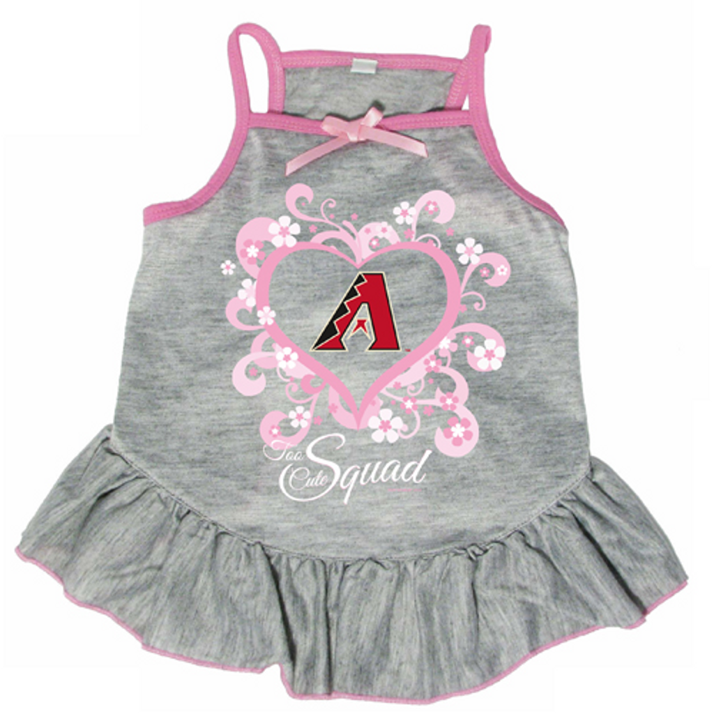 Arizona Diamondbacks Dog Pet Pink Too Cute Squad Jersey Tee Dress