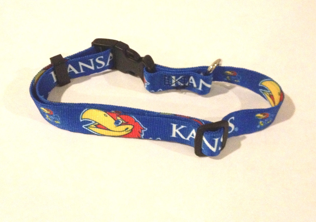 Kansas Jayhawks Dog Pet Adjustable Nylon Collar