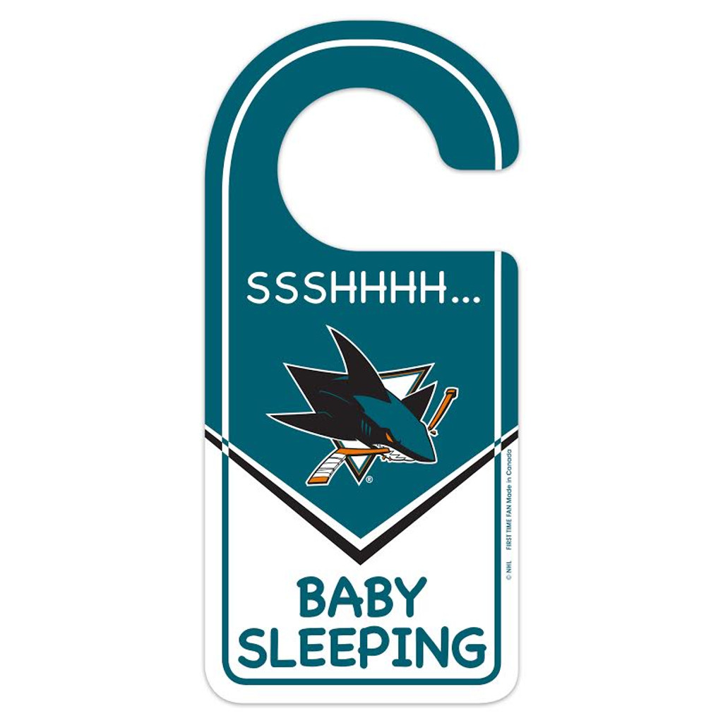 San Jose Sharks Ssshhh Sleeping Baby Door Hanger Sign