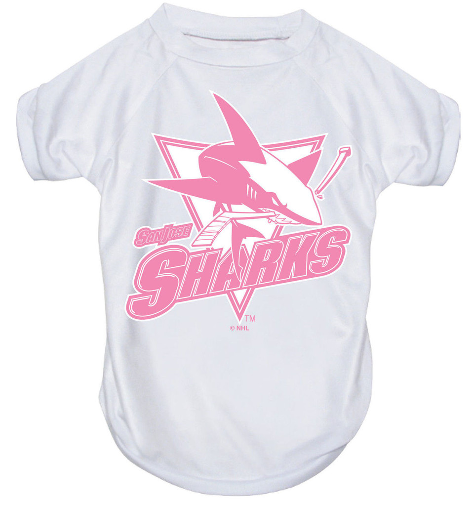 San Jose Sharks Dog Pet Pink Performance Tee T-Shirt