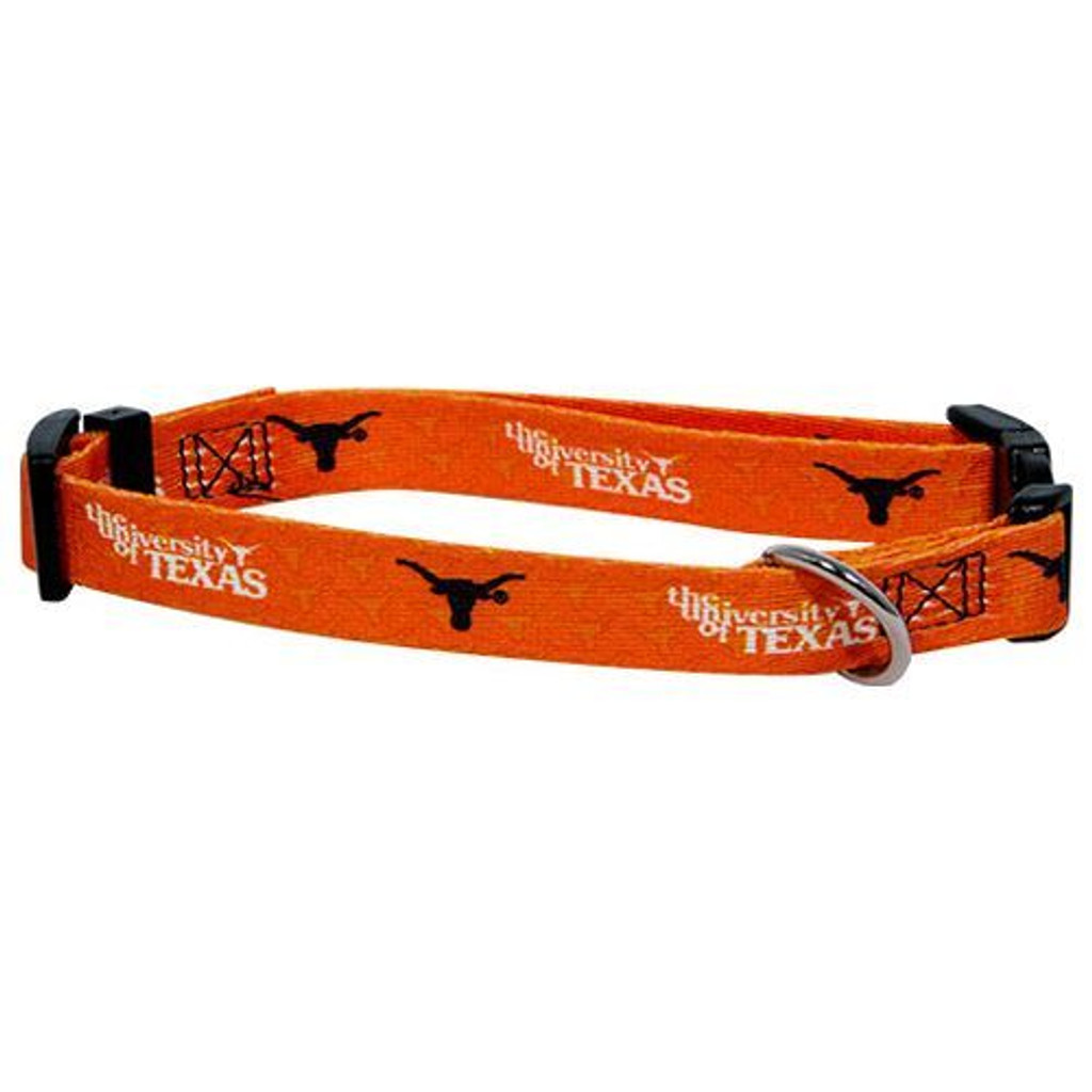Texas Longhorns Dog Pet Adjustable Nylon Collar