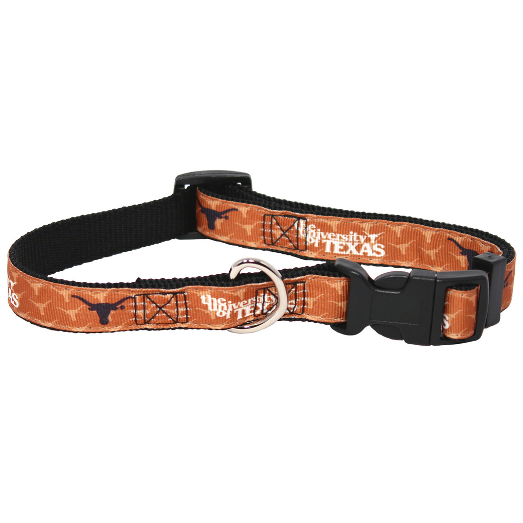 Texas Longhorns Dog Pet Premium Adjustable Nylon Collar