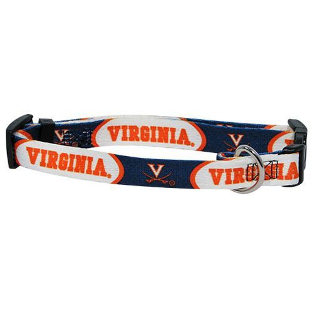 Virginia Cavaliers Dog Pet Adjustable Nylon Collar