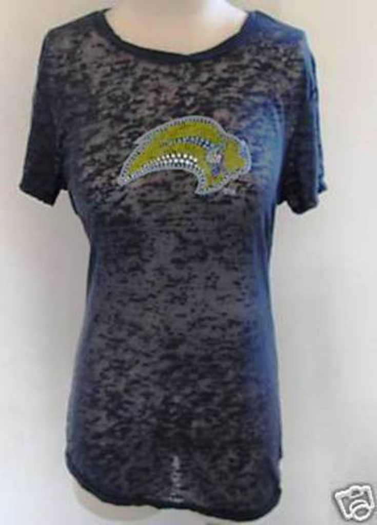 Buffalo Sabres Ice It Crystals Women's Burnout Tee Shirt