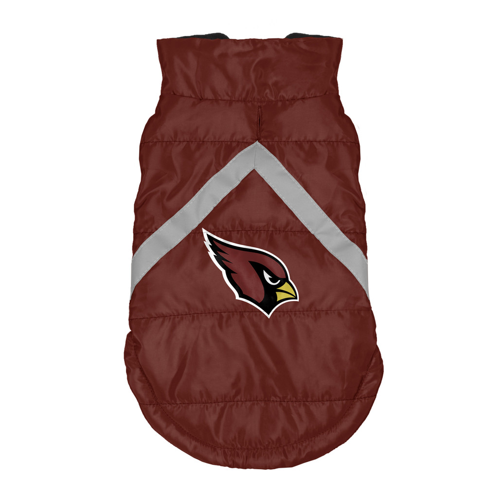 Arizona Cardinals Dog Pet Premium Puffer Vest Reflective Jacket