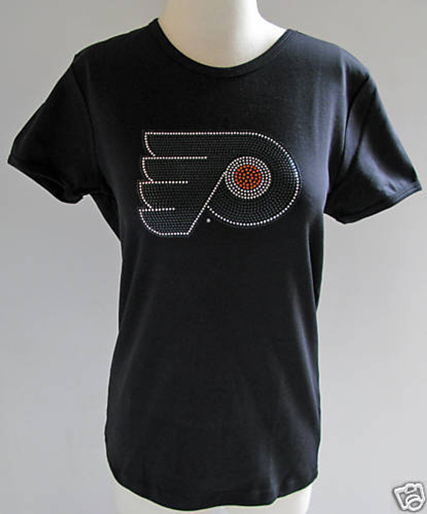 Philadelphia Flyers Ice It Crystals Women's Babydoll Tee Shirt