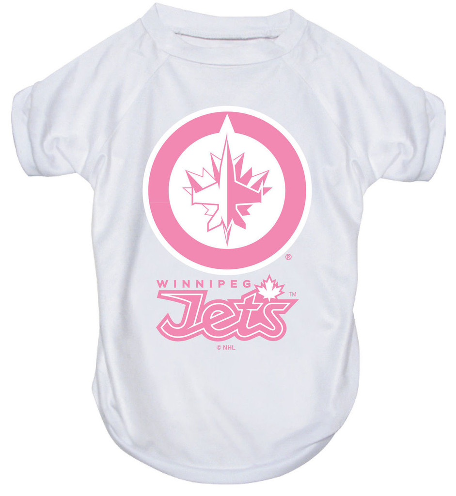 Winnipeg Jets Dog Pet Pink Performance Tee T-Shirt