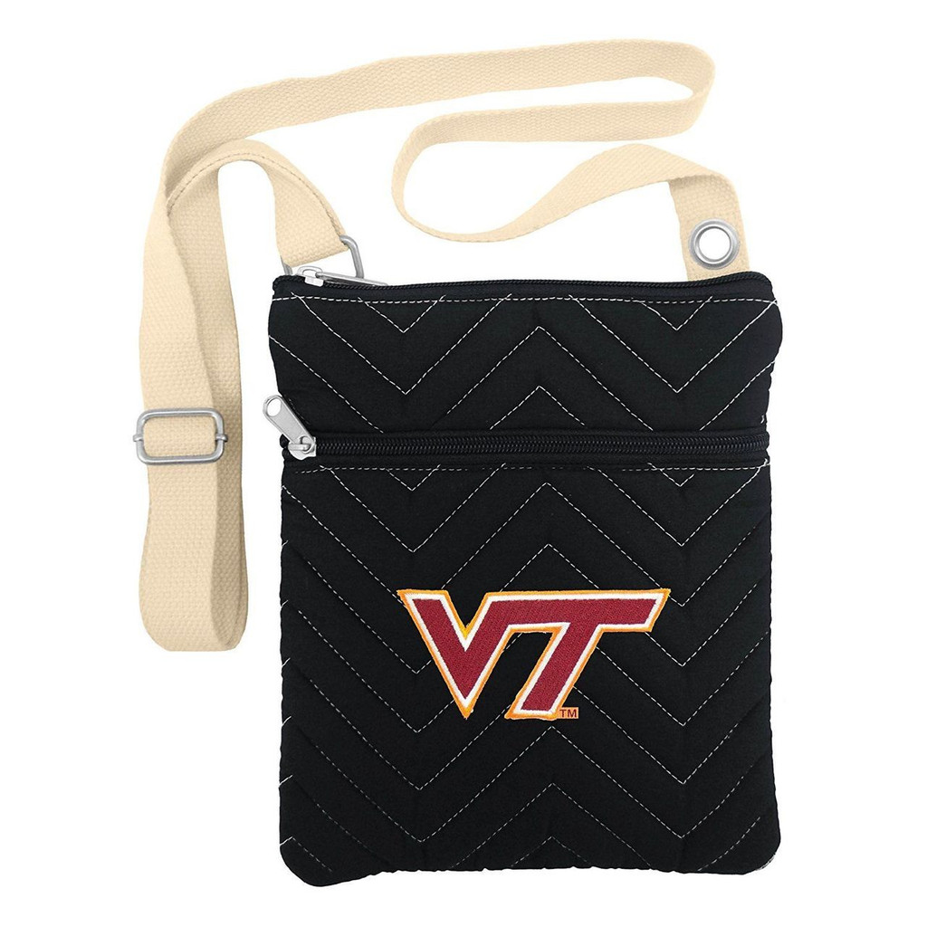 Virginia Tech Hokies Chevron Stitch Cross Body Purse Bag