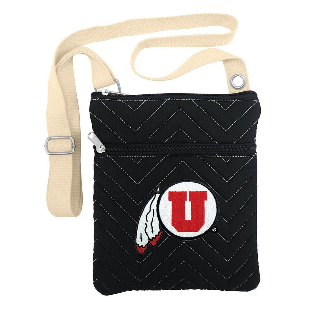 Utah Utes Chevron Stitch Cross Body Purse Bag