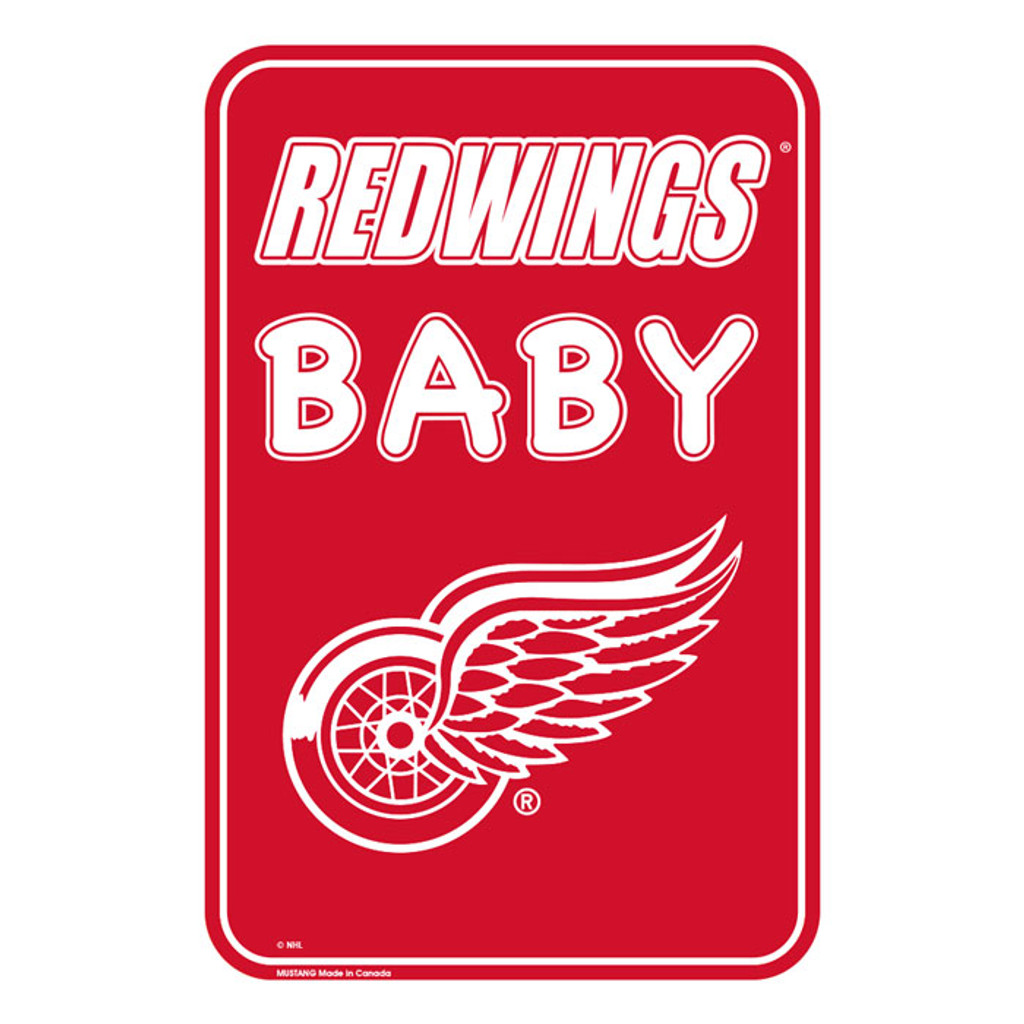 Detroit Red Wings Baby Bedroom Wall Sign 10 x 15