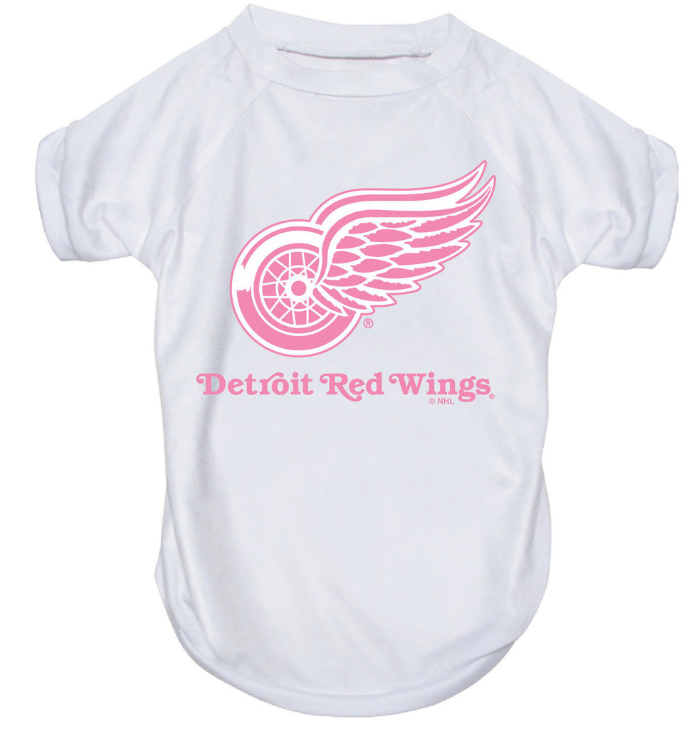 Detroit Red Wings Dog Pet Pink Performance Tee T-Shirt