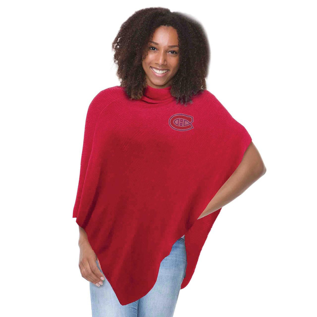 Montreal Canadiens Soft Knit Poncho w/ Crystals