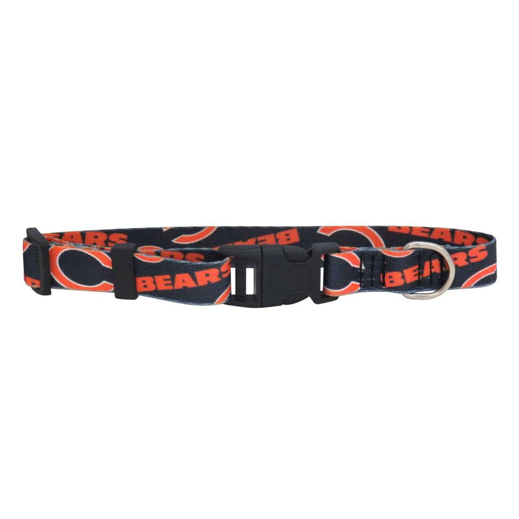 Chicago Bears Dog Pet Adjustable Nylon Logo Collar 